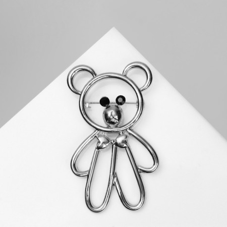 Bear "Bear" toy, black color in silver-2