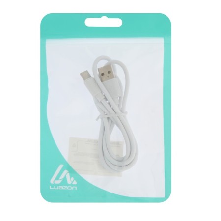 Luazon, Type -C - USB, 2 A, 1 m, white cable-3