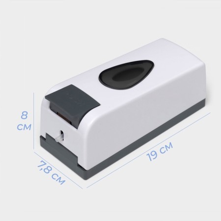 A dispenser for an antiseptic or liquid soap mechanical, 350 ml, plastic, white color-2