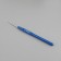Knitting hook, with a plastic handle, d = 0.75 mm, 13.5 cm, blue color