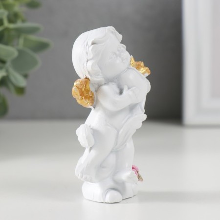 Polystone souvenir "Snowthrough angel with golden wings" mix 8x4.7x3 cm-2