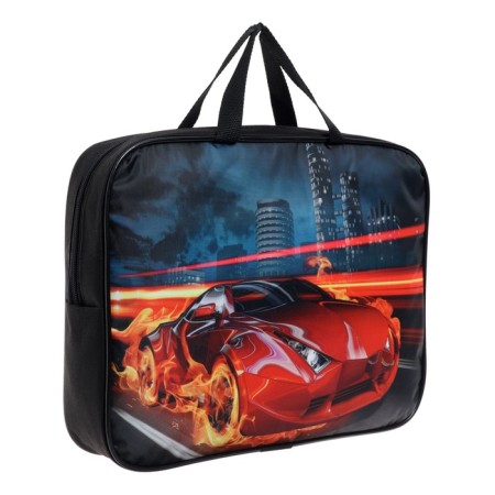 Folder with handles Textile A4, 350 x 270 x 70 mm, calligrata "car in fire", nylon-1