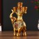 Souvenir Polystone SPRAGE "African elephant in the gold, openwork blanket" 19x12.5x5 cm