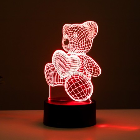 Touchscreen lamp "Mishutka" LED 7 colors USB/from Black Black Black Risalux-3