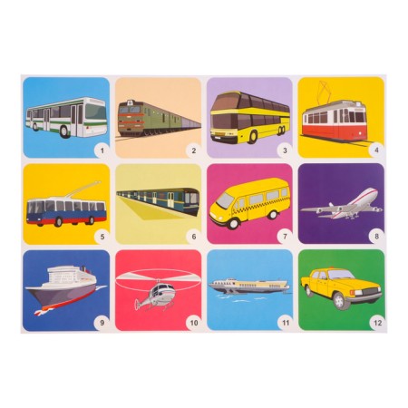 Set of posters "transport" with methodological recommendations, 4 posters, A3-4