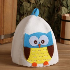 Bath cap with children's applique 