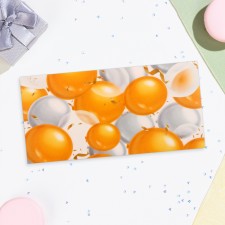 Конверт для денег "Универсальный" воздушные шары, серый цвет, 16х8 см