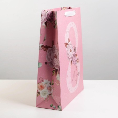 Gift package laminated, packaging, "flowers", l 31 x 40 x 11.5 cm-3