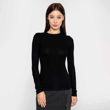 Jumper female, black color, size 50