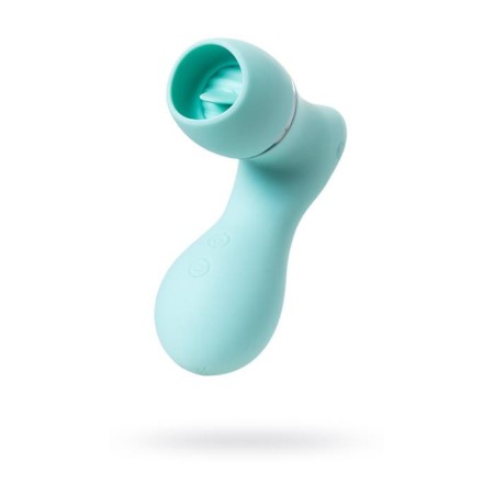 Vacuum clitoris stimulator with the tongue of Jos Dingo, silicone, mint color