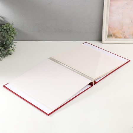 Photo album magnetic 20 sheets "Harmony" red 32.5x2.5x33.5 cm-2