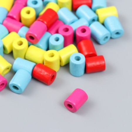 Beads for creativity tree "Bright cylinders" set of 25 g 1x1.8 cm-1