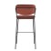 Bar stool Eirill, 560 × 475 × 990 mm, velor, brick color