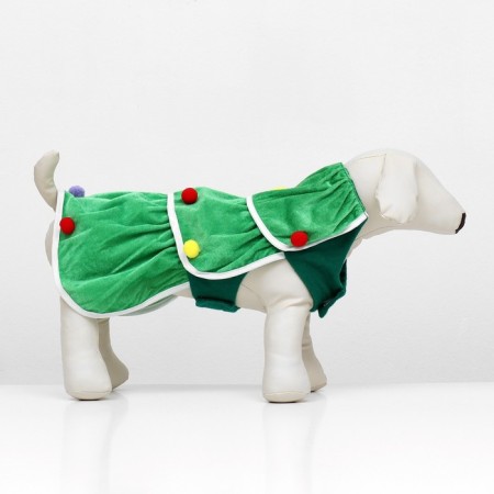 Animal costume costume "Christmas tree", size L (ds 43, og 50 cm), green-1