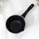 Bucket, 1.5 l, glass cover, removable handle, dark marble color