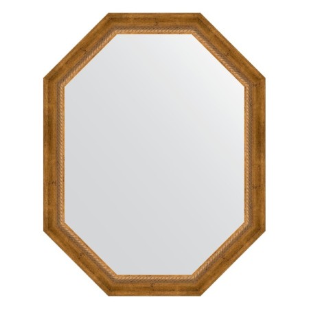 Mirror in the baguette frame, aged bronze with weaving 70 mm, 73x93 cm