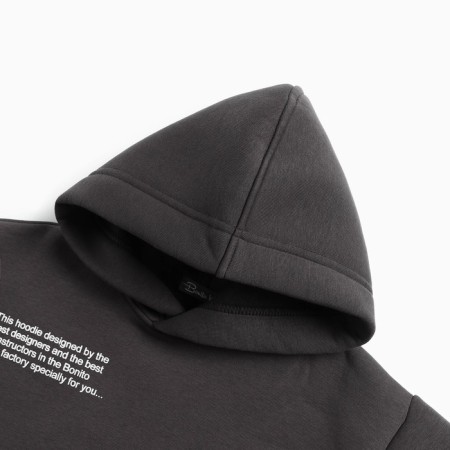 Set for a boy (sweatshirt, trousers), graphite color, height 110 cm-1