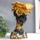 Souvenir Polystone Bust Top "Girl from Africa" ​​Black with gold 23x15x15 cm