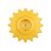 Single rosette Kranz "happy", the sun hidden with salary, lat. curtains, yellow