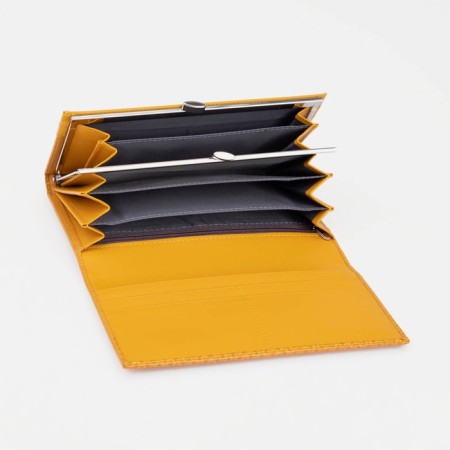 Women's wallet on magnets, yellow color-2