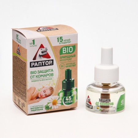 An additional bottle of mosquitoes "Raptor", with chamomile extract, 45 nights-5