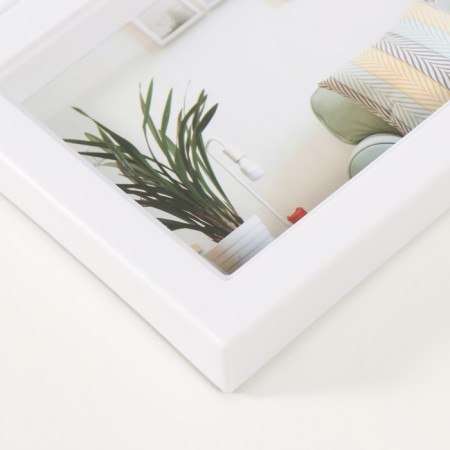 Photo frame plastic in 5 photos 10x15 "Noble deer" white 48x33x2.5 cm-1