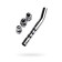Toyfa Metal anal shower with three nozzles, silver, d = 2 cm, 18 cm