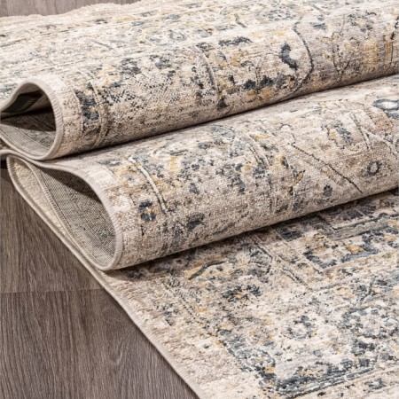 Rectangular Lysandra Hali Shanti carpet, size 150x80 cm, color Cream-3