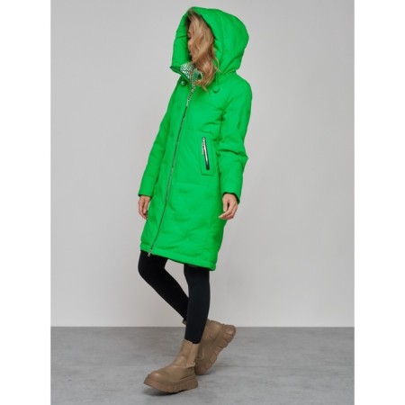 Coat insulated winter female, size 42, green color-8