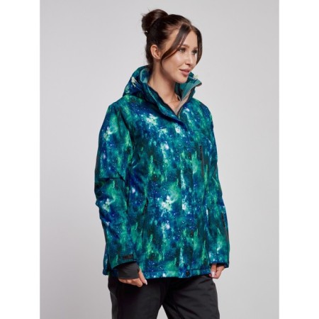Ski jacket female winter, size 60, blue color-3