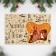 Wooden mail card "New Year's party", 10 x 15 cm, New Year
