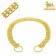 Collar - two -rowing metal nozzle, 55 cm, wire thickness 2.5 mm, golden