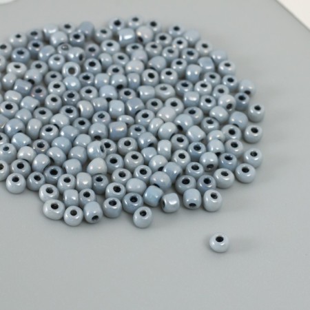 Round beads 6/0 "graphite pearl" 20 g
