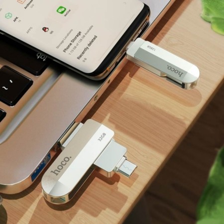 OTG Hoco UD10 Wise, 16 GB, USB3.0, USB/Type-C, Thu up to 120 Mb/s, PBLD up to 30 Mb/s, metal-4