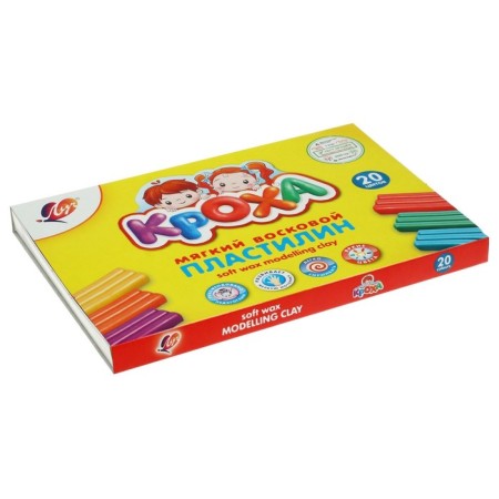 Plasticine soft (wax) 20 colors "Baby", 300 g-3