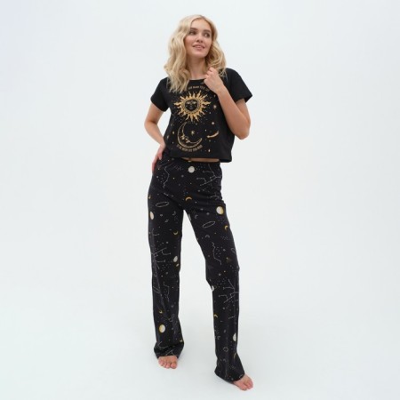 Female pajamas (T -shirt and trousers) KAFTAN Space p. 40-42, black