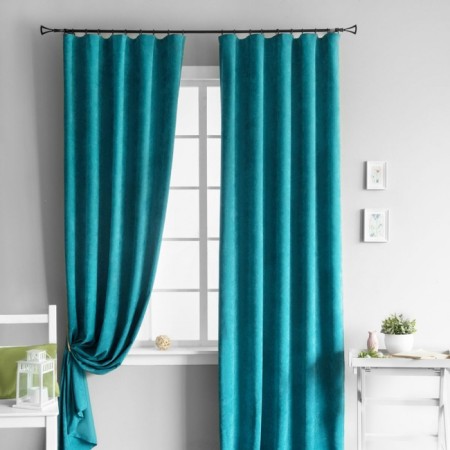 Set of curtains "Tina", size 2x200x270 cm, turquoise color