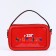 Bag Cross-Bodi with a zipper, red color