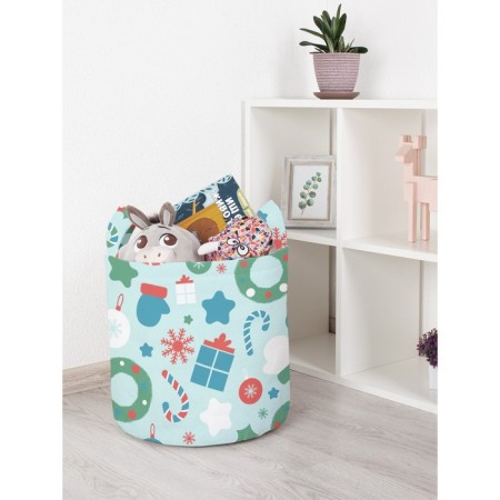 Basket for toys "Gifts for the New Year, size 35x35 cm