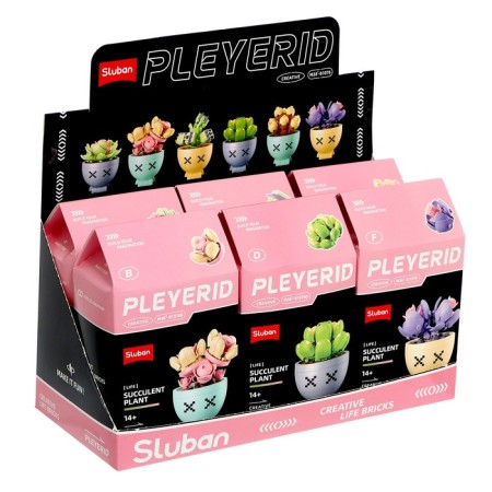 Designer "Flowers in a pot", 6 species, mix-9