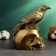 Figure "Raven on the Skull" Old Gold, 16x10cm