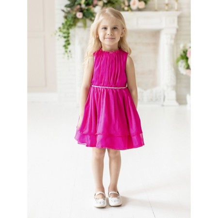 Bella dress, height 98 cm, bright pink color-4