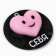 Pocket mirror with anti -stress "I love a sake", 7 cm