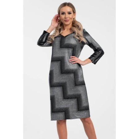 Female dress, size 46, black color, silver-2