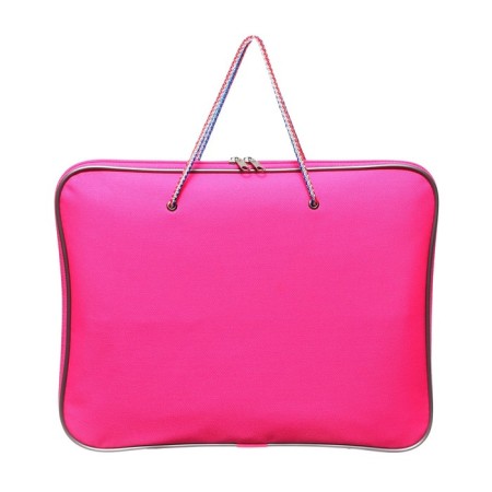 Folder with handles textile A4, 340 x 260 x 20 mm, "Office" 1Sh42 "Lux", inner pocket, pink-4