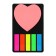 Set of block-stacking with a sticky edge plastic 20l*5 colors fluor, 45*12mm, block 30l, 70*70 mm