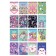 Notepad A7, 40 sheets in a cage on the crest "MIX for Girls", covered cardboard, mix