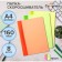 A set of A4, Calligrata Neon, 160 microns, 8 pieces, mix, transparent top