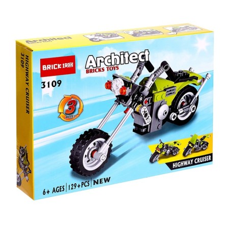 Designer Racing machine Brick Architect, 3 in 1, 129 parts, 6+-1
