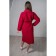 Women's bathrobe, shalka+kant, size 48, burgundy color, waffle